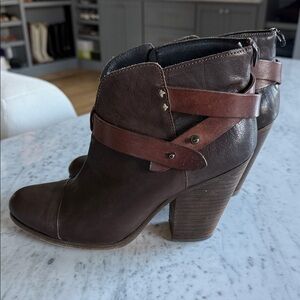 Rag & Bone Brown Leather Ankle Boots - Women’s 40